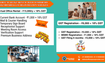 Virtual Office with Temporary Signboard & GST – ₹21,240